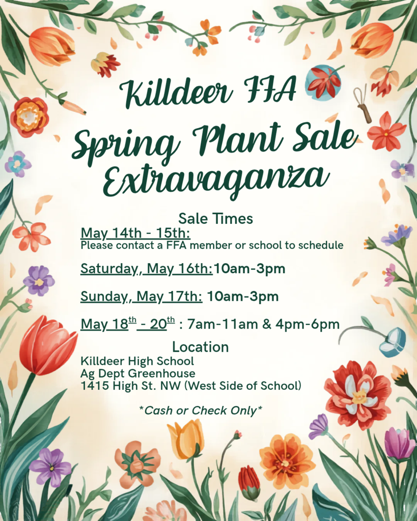 Killdeer FFA Spring Plant Sale