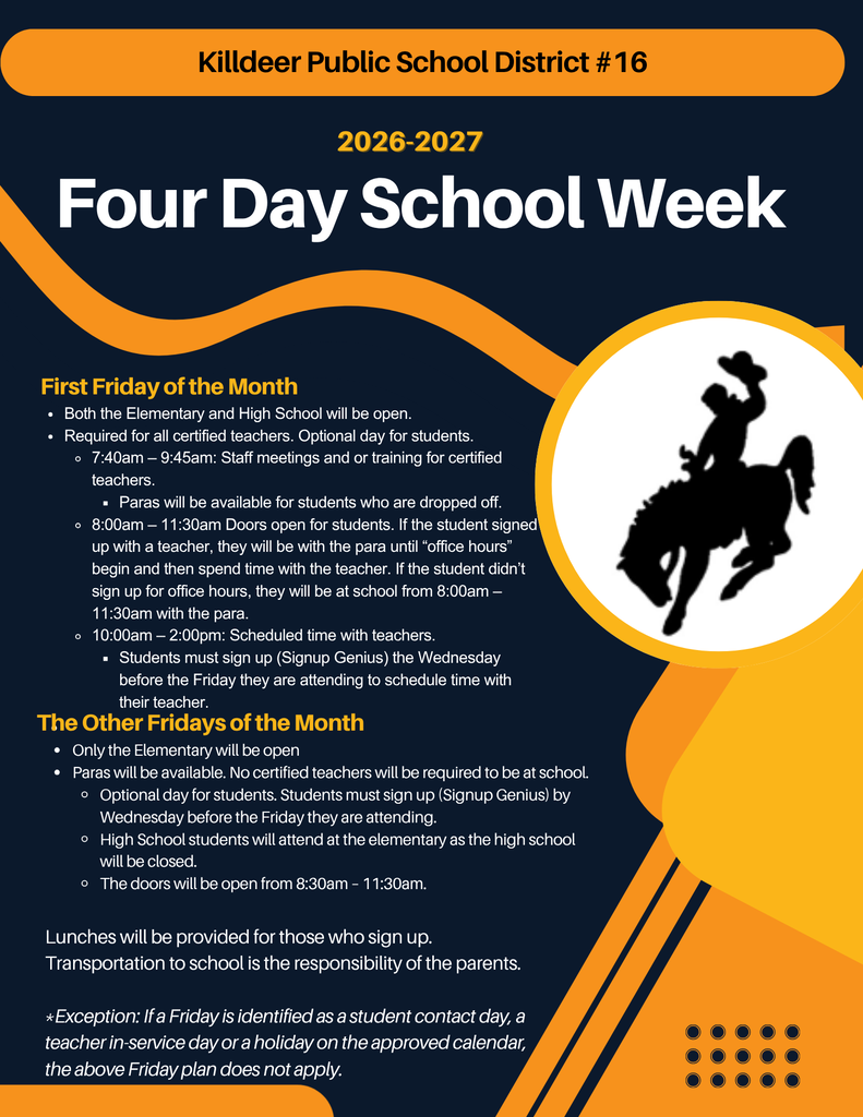 Four Day Schedule