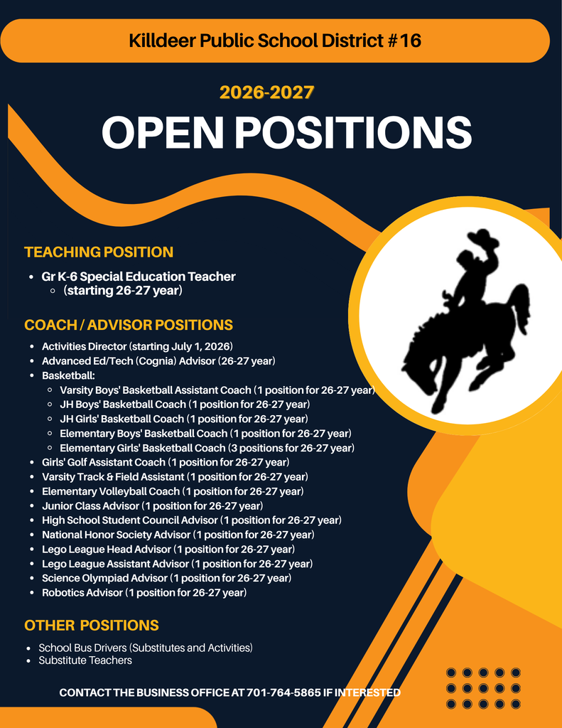 Open Positions 2026-2027