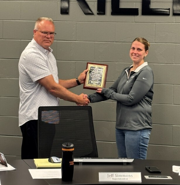 Mrs. April Dutchuk.  6 years of service as a Killdeer School Board Member
