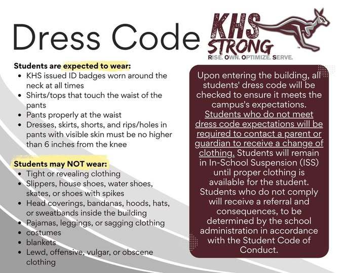 Dress Code Reminder | Killeen High School