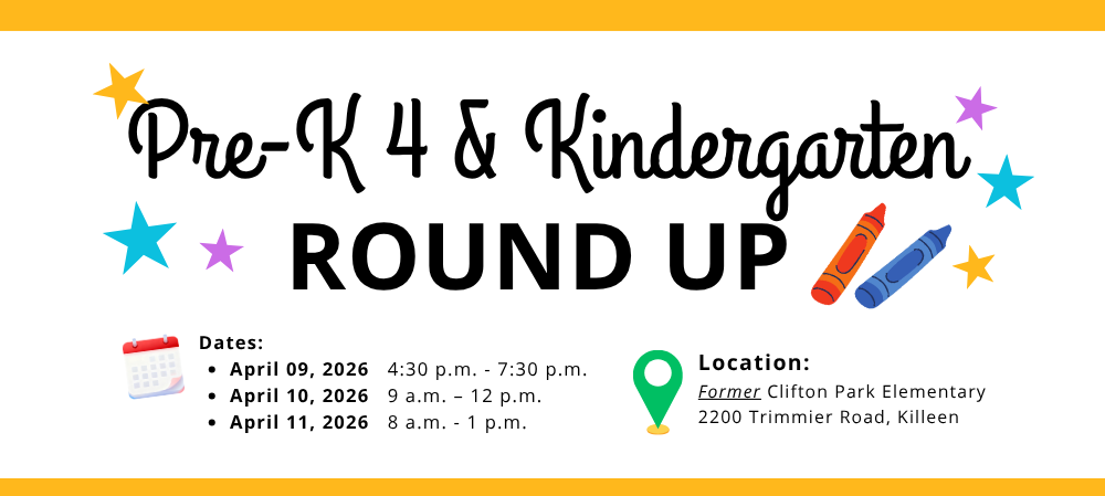 Prek 4 and Kinder Round Up