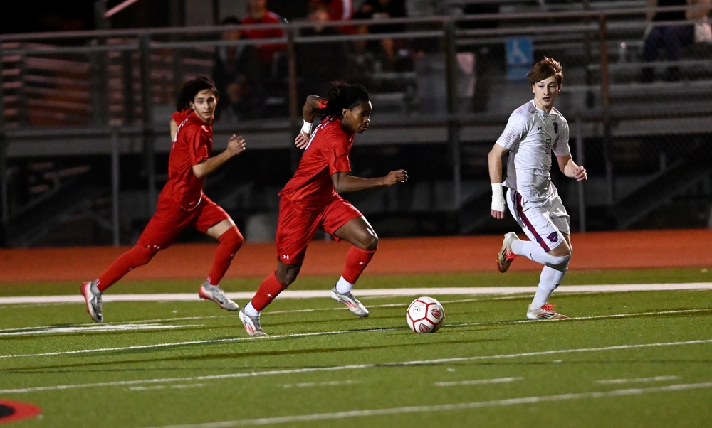 Harker Heights boys soccer player with the ball