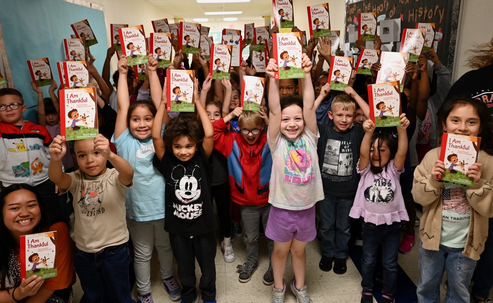 Book donation to Clarke ES