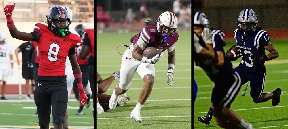 Three football players