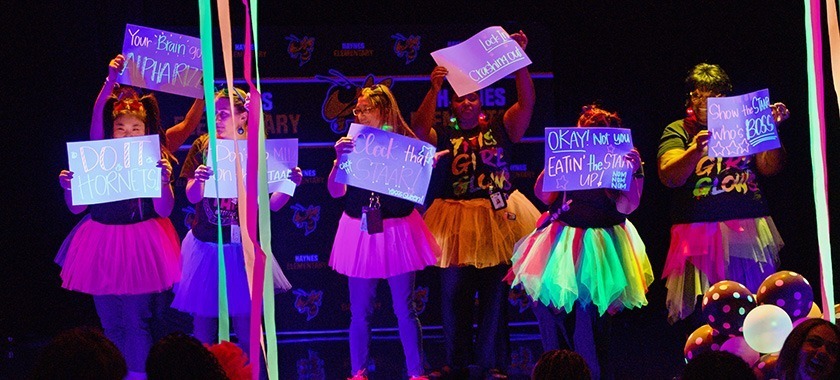 Haynes STAAR rally glow party