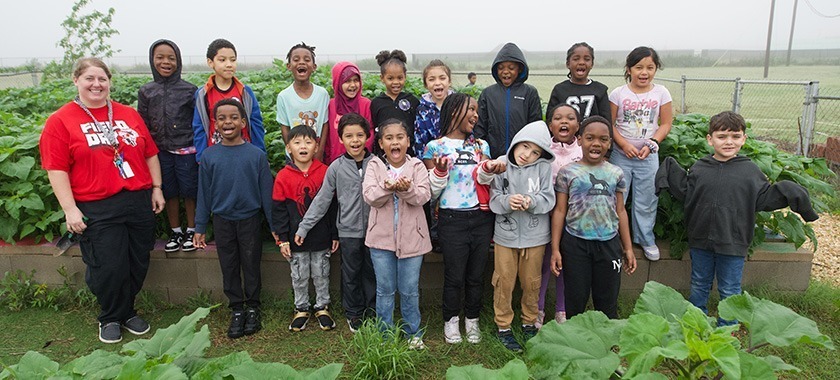 Gardening at Reeces Creek ES