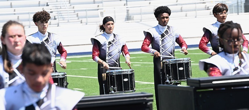 HHHS drumline at 2025 competition