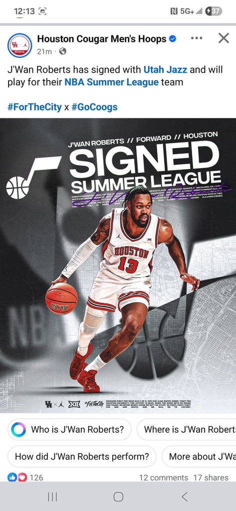 J'wan Roberts signed for NBA Summer League