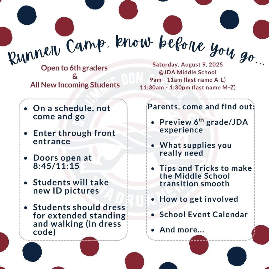 Runner Camp 2025 Information