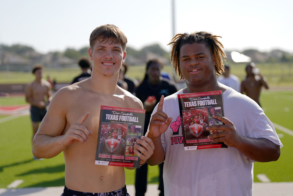HHHS commemorative Dave Campbell's Texas Football magazine reveal 2025