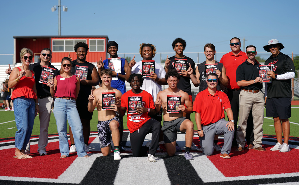 HHHS commemorative Dave Campbell's Texas Football magazine reveal 2025