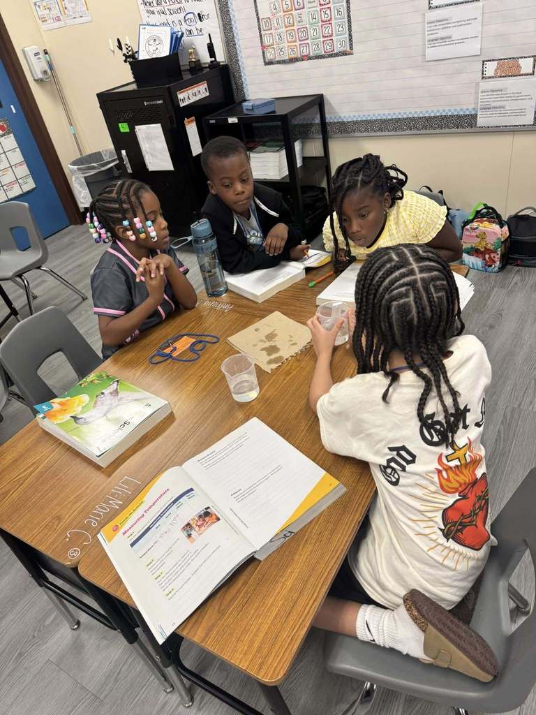 students observing temperature of water