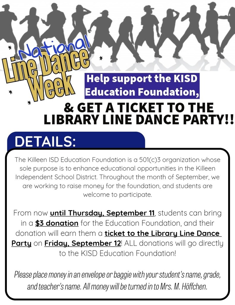 white flyer with line dancers at the top