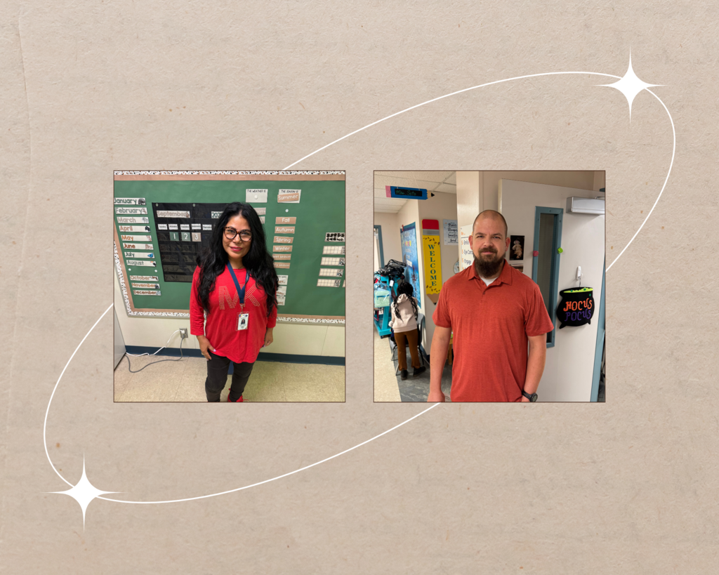 2 substitute teachers pictured.