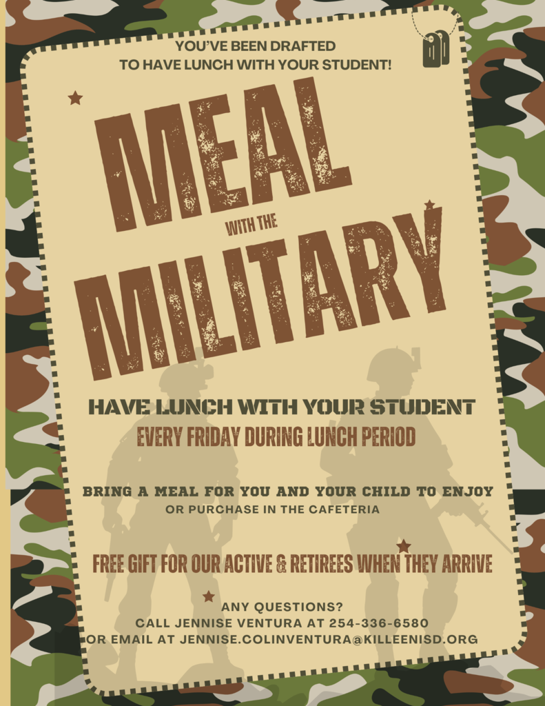 Veterans and active s=duty are welcomed!