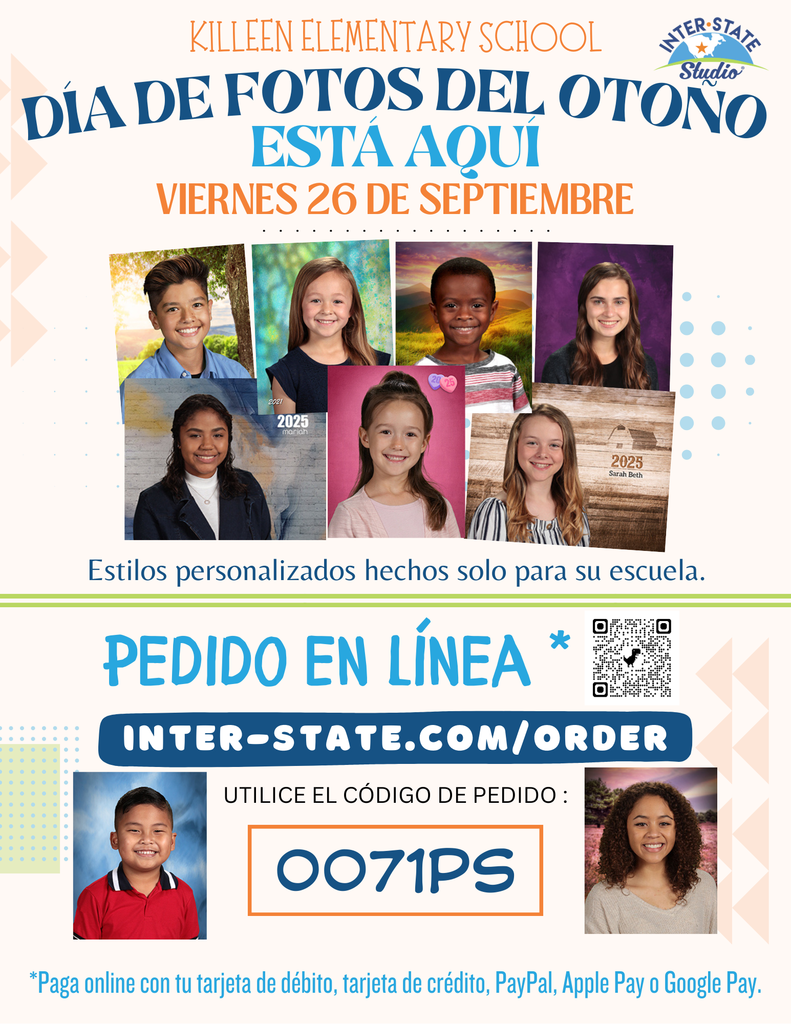 KILLEEN ELEMENTARY SCHOOL 2025 - 2026 FALL FLYER EN ESPAÑOL