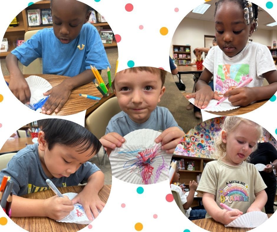 Students working on Art