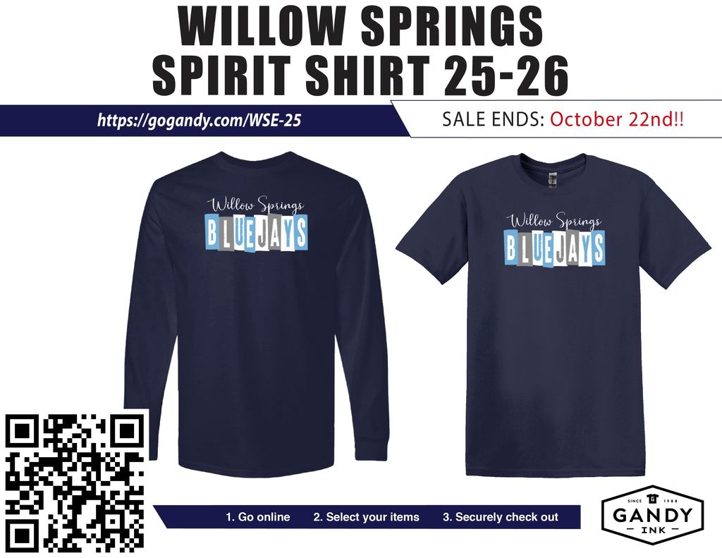 navy blue shirts and QR code