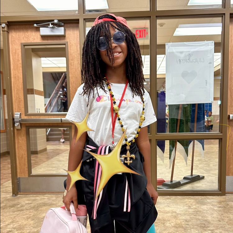 student dresses in hip hop era