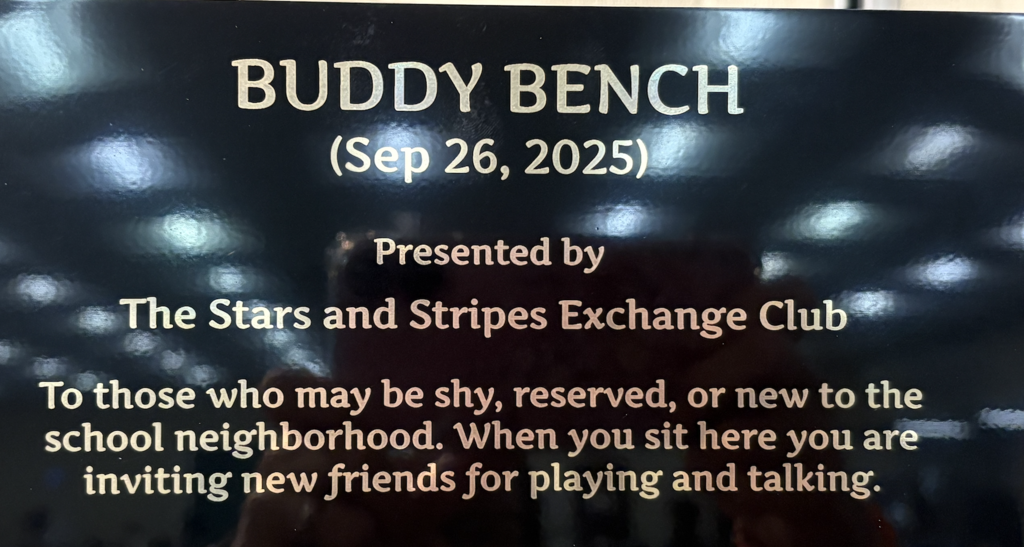 Plaque on Bench