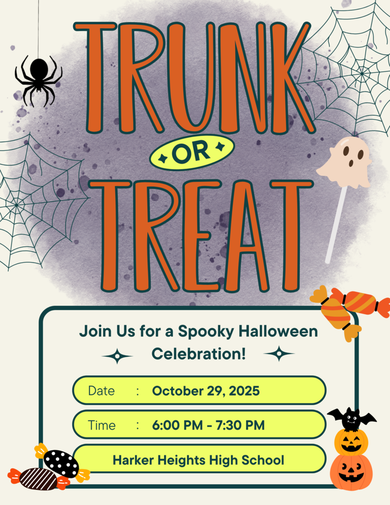 Flyer for Halloween with date and time of event.