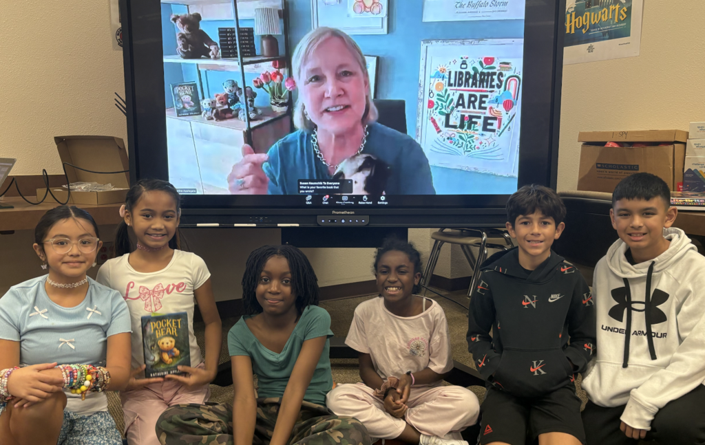 Students with a book