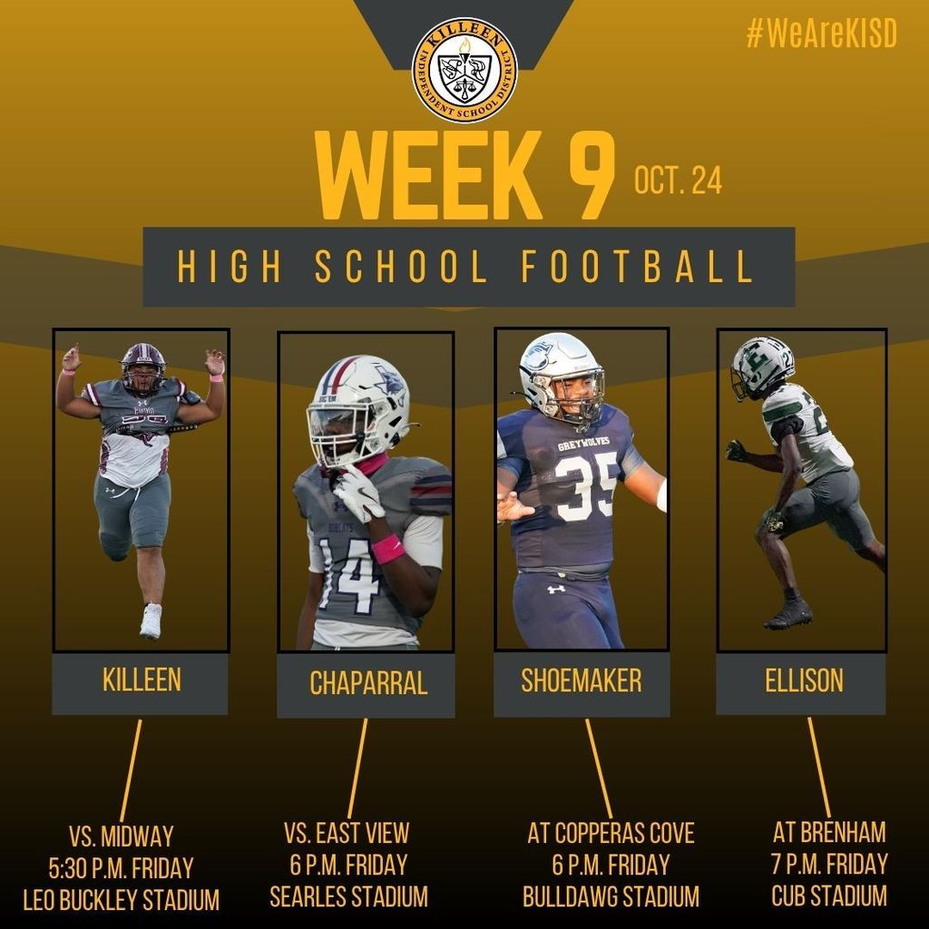Week 9 football graphic