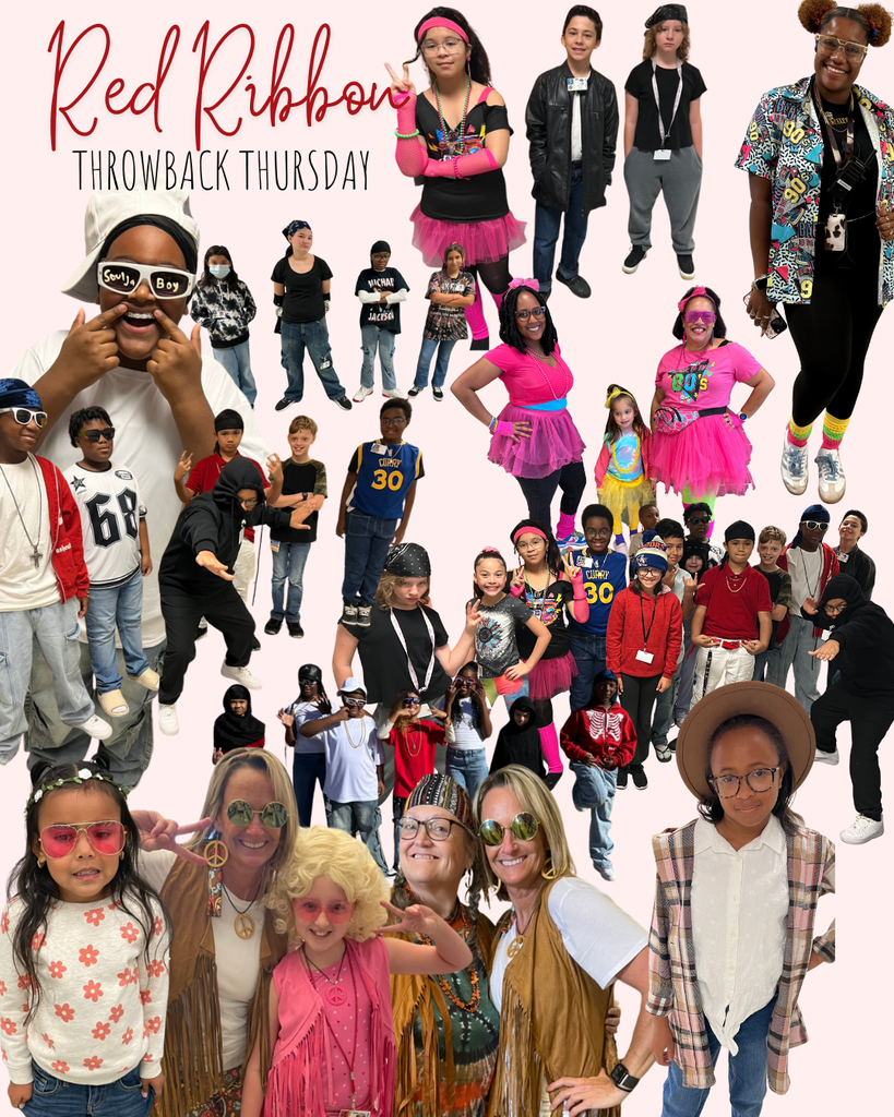 Last week, Red Ribbon Week reminded us that making healthy choices keeps our future bright! 🌟💪 #DrugFreeLooksLikeMe #RedRibbonWeek #HornetStrong  Enjoy some of the fun dress up days we had 😁