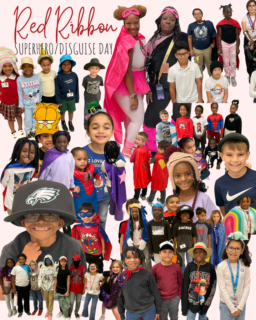 Last week, Red Ribbon Week reminded us that making healthy choices keeps our future bright! 🌟💪 #DrugFreeLooksLikeMe #RedRibbonWeek #HornetStrong  Enjoy some of the fun dress up days we had 😁