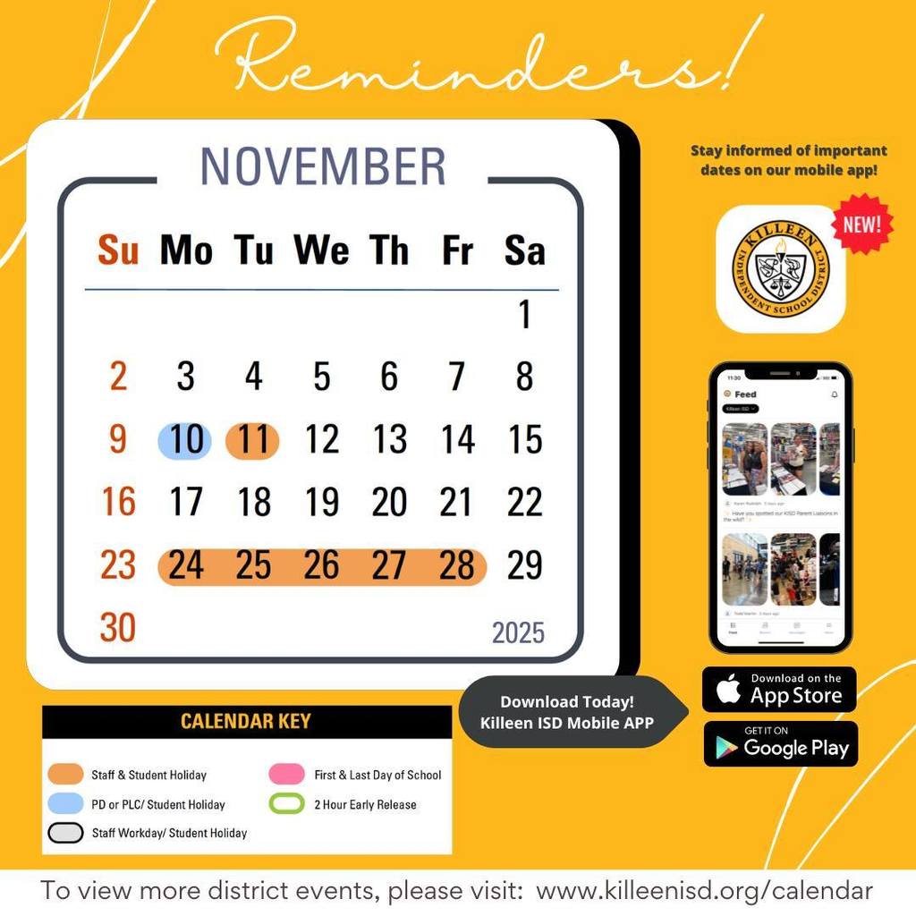 Download the Killeen ISD 2025-2026 calendar: https://5il.co/3iis5