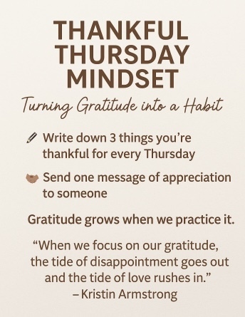 Thankful Thursday Mindset