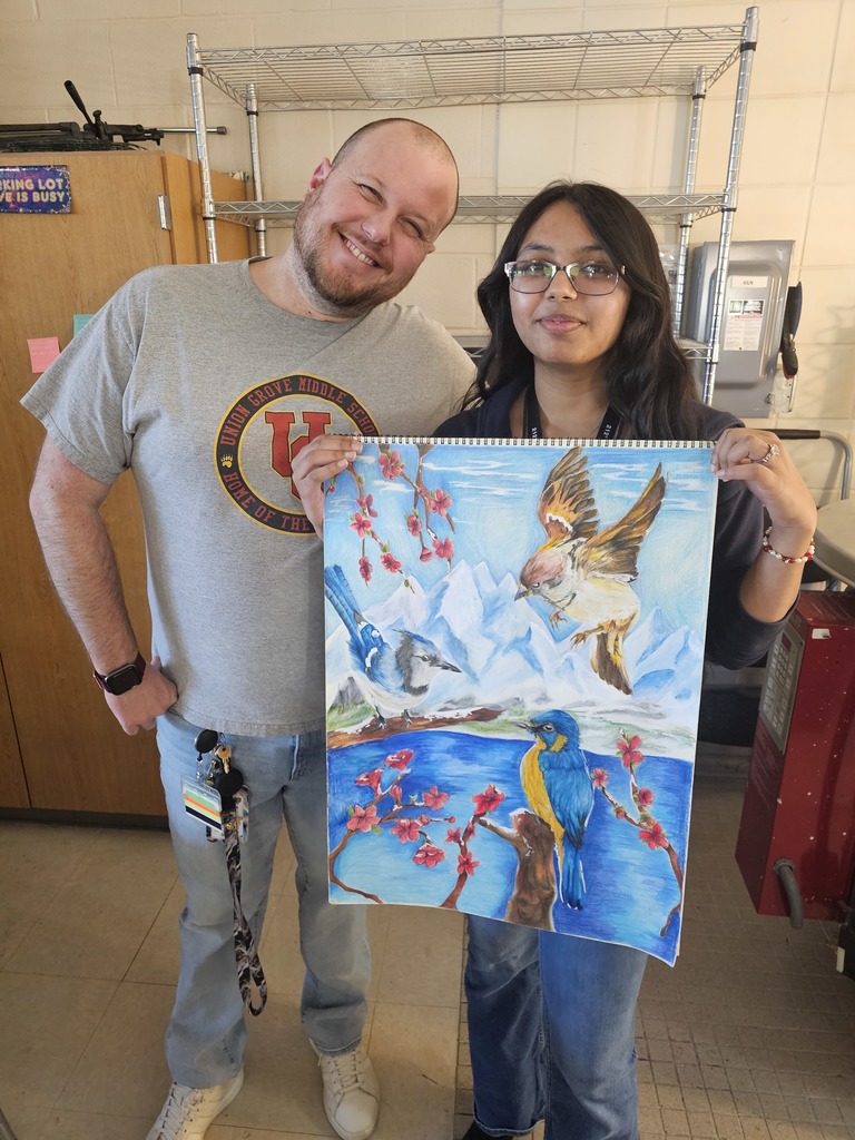 Mr. Love, our UGMS Art Teacher and Zoe Zibran