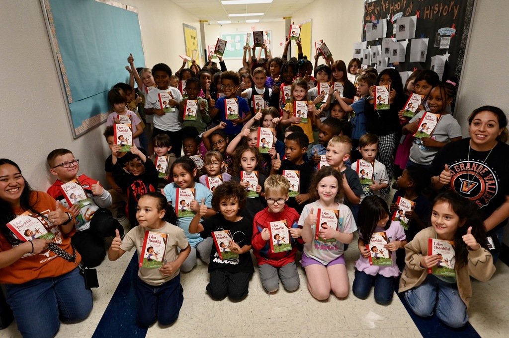Book donation to Clarke ES