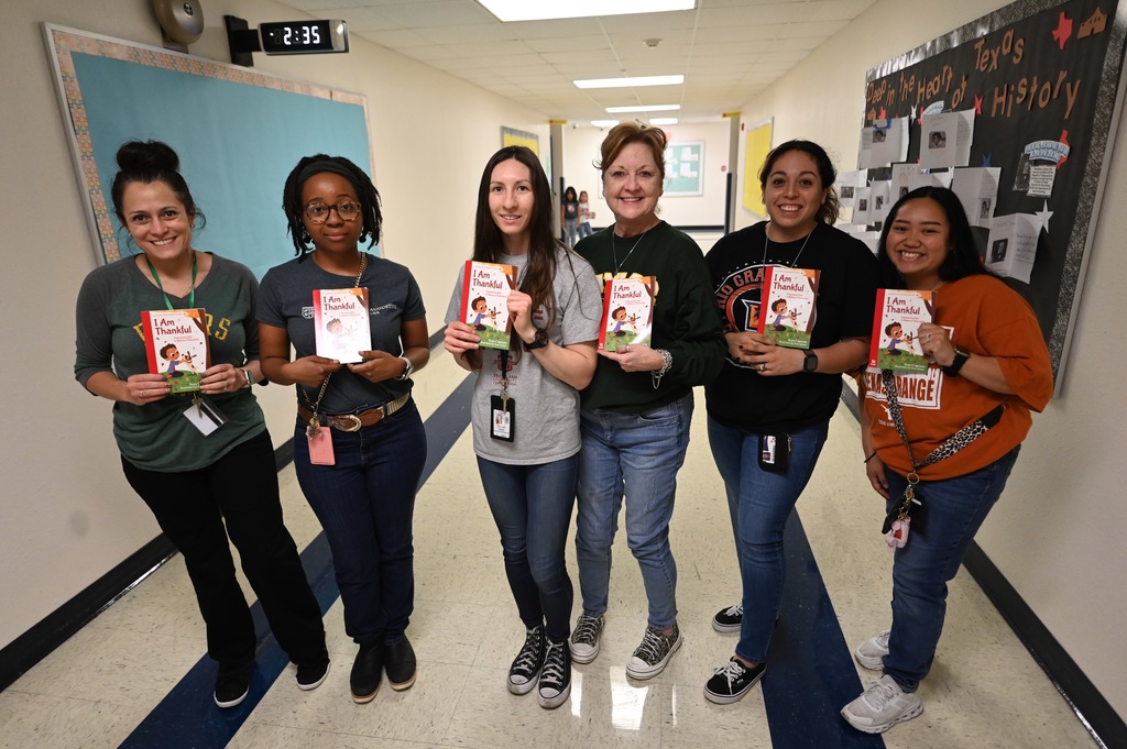 Book donation to Clarke ES