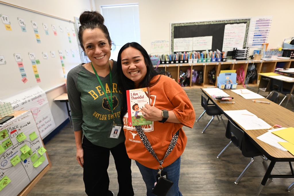 Book donation to Clarke ES