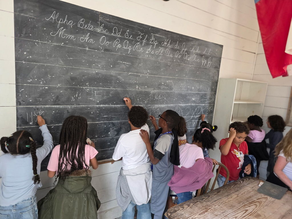 students exploring museum