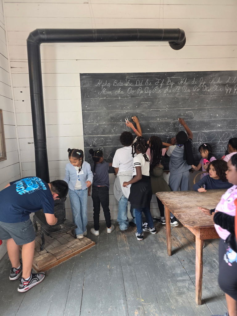 students exploring museum