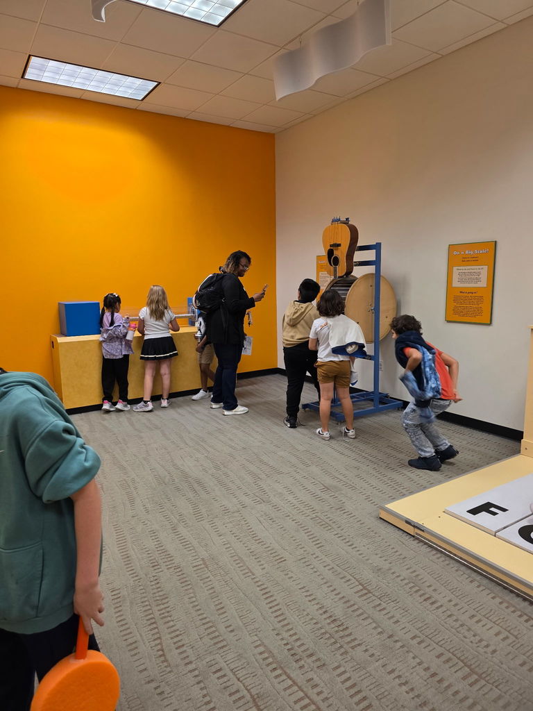 students exploring museum