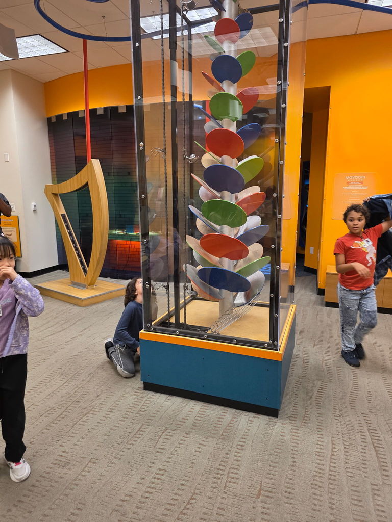 students exploring museum
