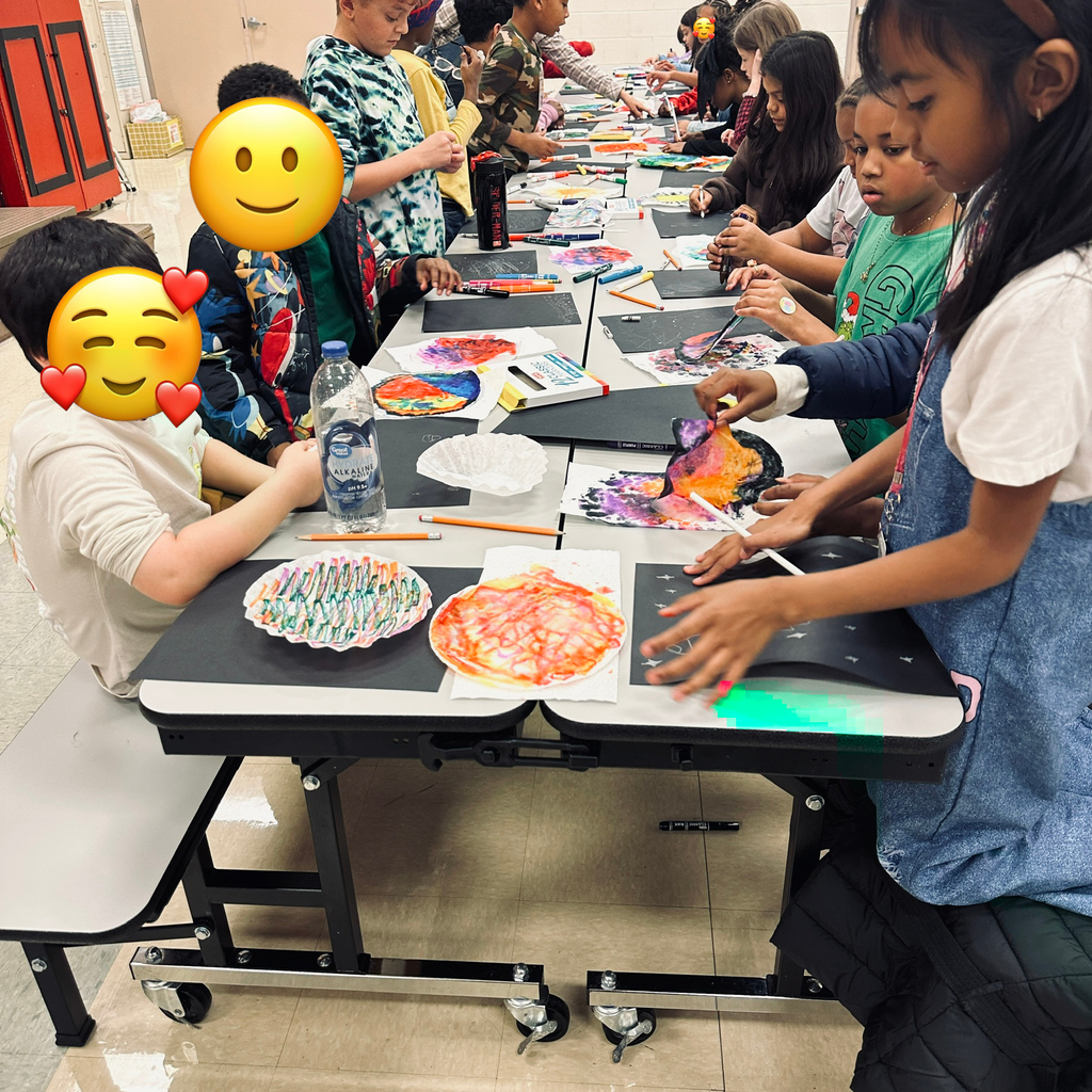 Students working