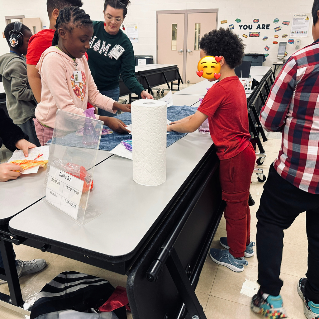 Students spraying their art