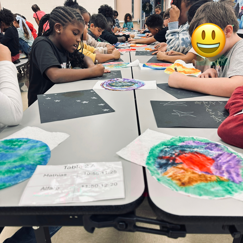 Students working