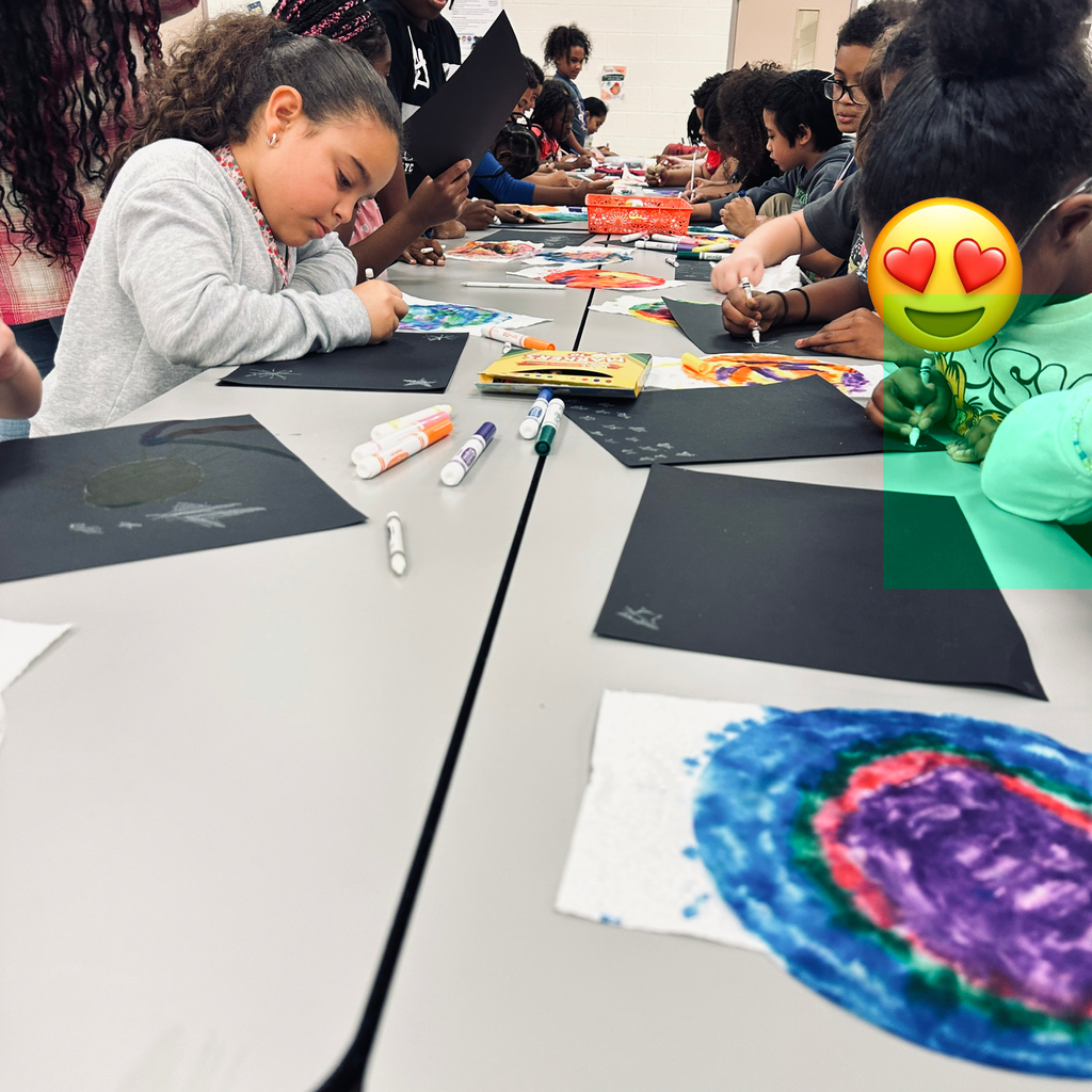 Students working