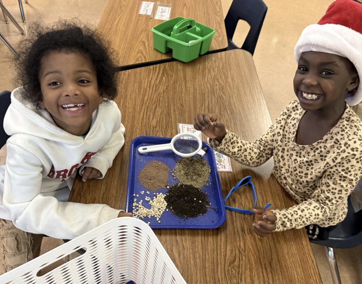 Students doing Soil exploration