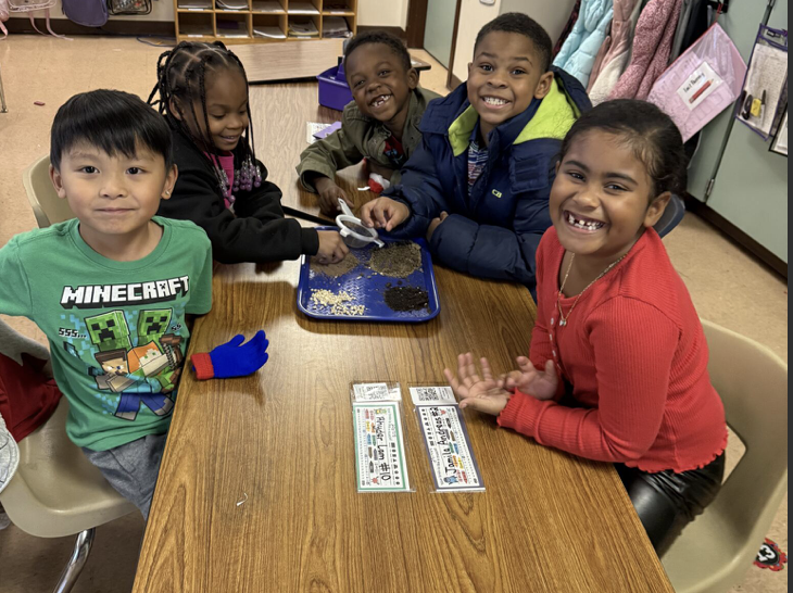 Students doing Soil exploration