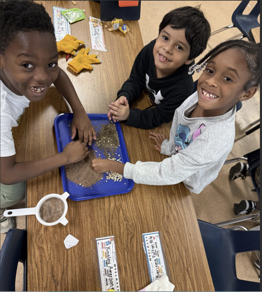 Students doing Soil exploration