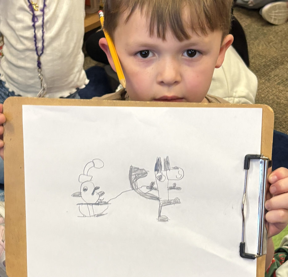 Student with picture