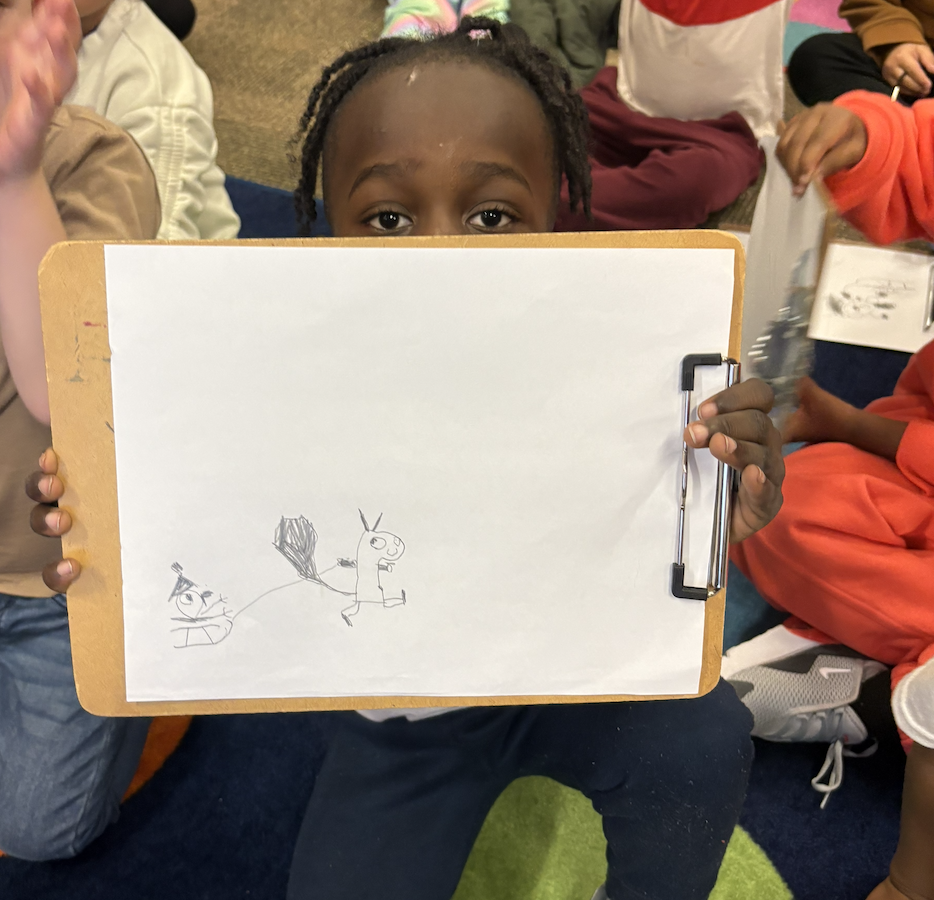 Students with pictures