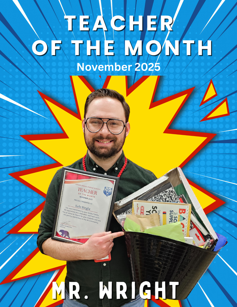 Teacher of the Month, Mr. Wright